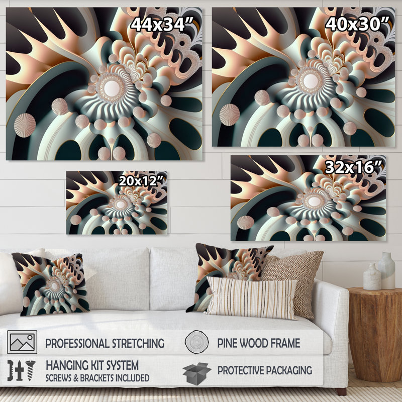 «Dezi Fractal Flower Universe II», reproduction sur toile, L 20 po x H 12 po, Toile tendue
