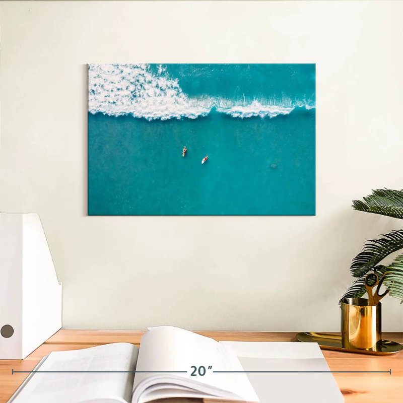 Senne Surfers On Ocean Wave, 8" H x 12" W