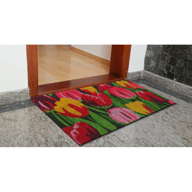 Ulric Non-Slip Floral Outdoor Doormat