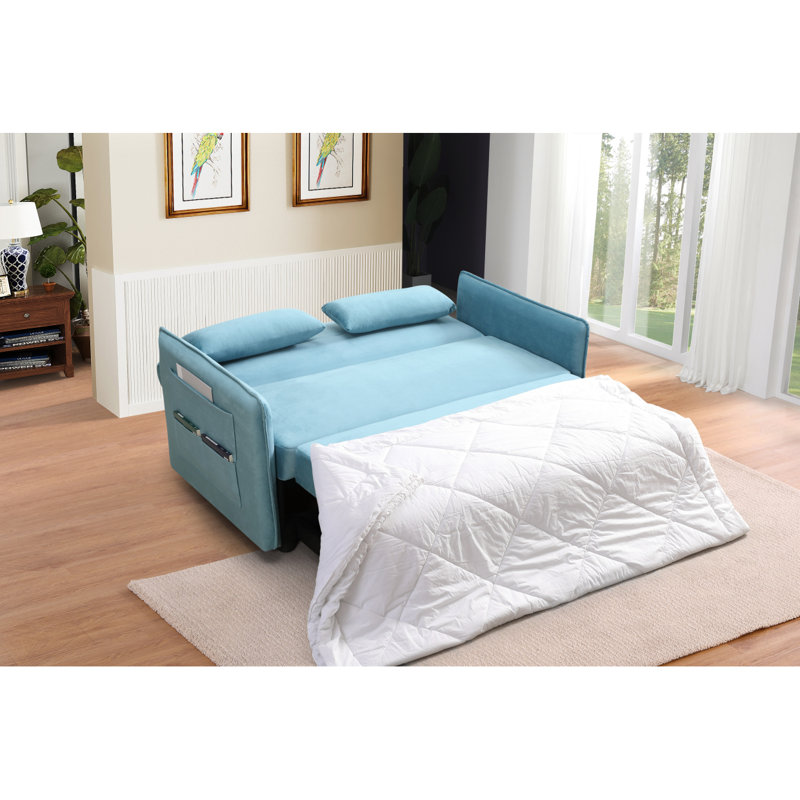 Canapé-lit modulaire moderne Sofamega, méridienne ajustable avec 2 poches latérales et 2 coussins