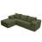 Compression 105.5 in Corduroy L-shape Modular and combinable sofa-445031282