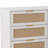 Spacious 6-Drawer Rattan Storage Cabinet, Ideal For Organizing And Decorating Bedrooms And Living Rooms In White