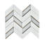 2" x 4.25" Glass Herringbone / Chevron Mosaic Wall Tile-62119942