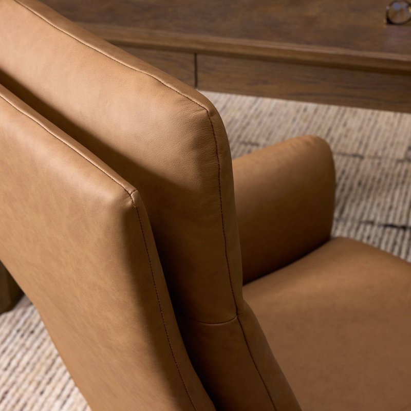 Wayland Leather Swivel Executive Chair, Maestro Camel