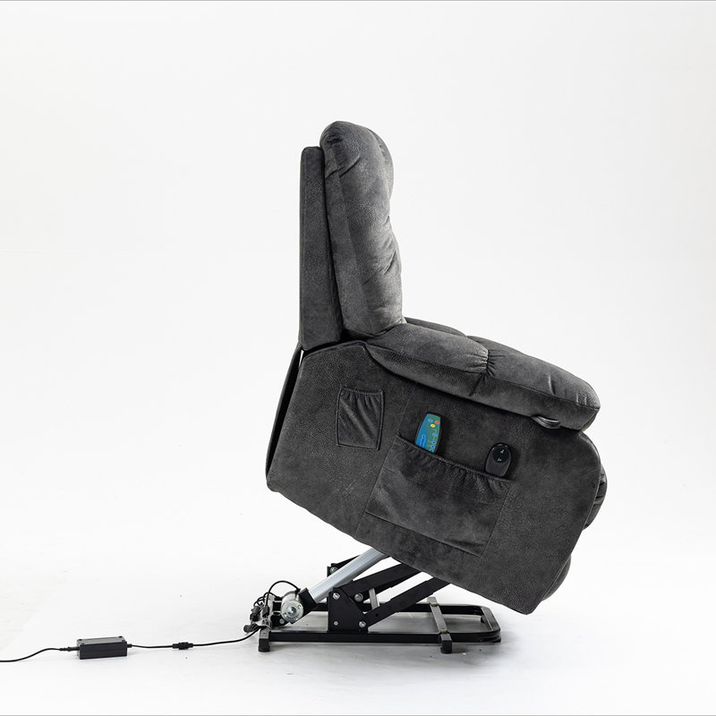 Recliners Lift Chair Relax Sofa Chair Livingroom Furniture Living Room Power Electric Reclining for Elderly, Grayish Blue