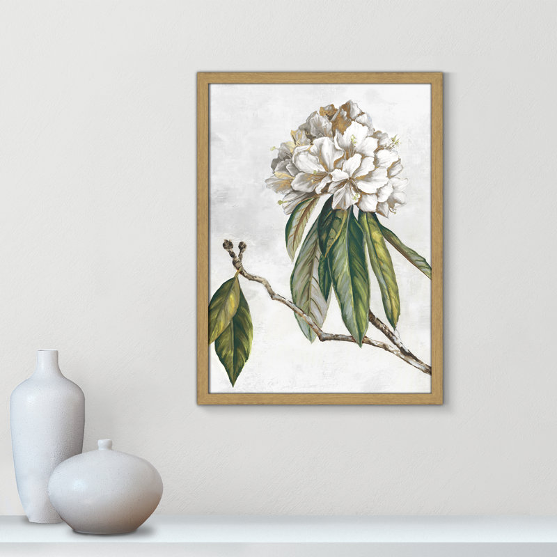 «Pearly Beauty II» par Eva Watts, Grain de bois naturel, L 17 po x H 23 po, Impression encadrée