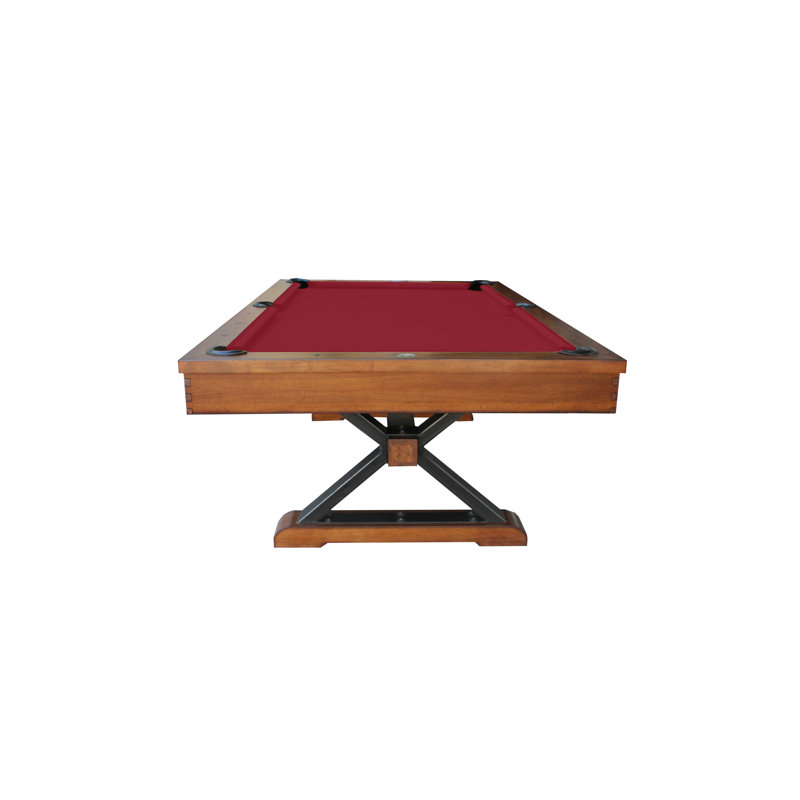 Santa Fe Slate Pool Table with Professional Installation Included, 7', Burgundy, Yes