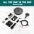 Topcraft 12-Inch Wall-Mounted Rain Shower System With Handheld Showerhead