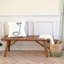Banc en bois massif fabriqué à la main de 43 po de style campagnard pour salon et salle à manger, style rustique, finition naturelle