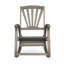 Chaise berçante d'extérieur en bois d'acacia avec panneau de pied rétractable, chaise berçante de patio à bascule