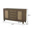 Buffet 4 tiroirs brun clair