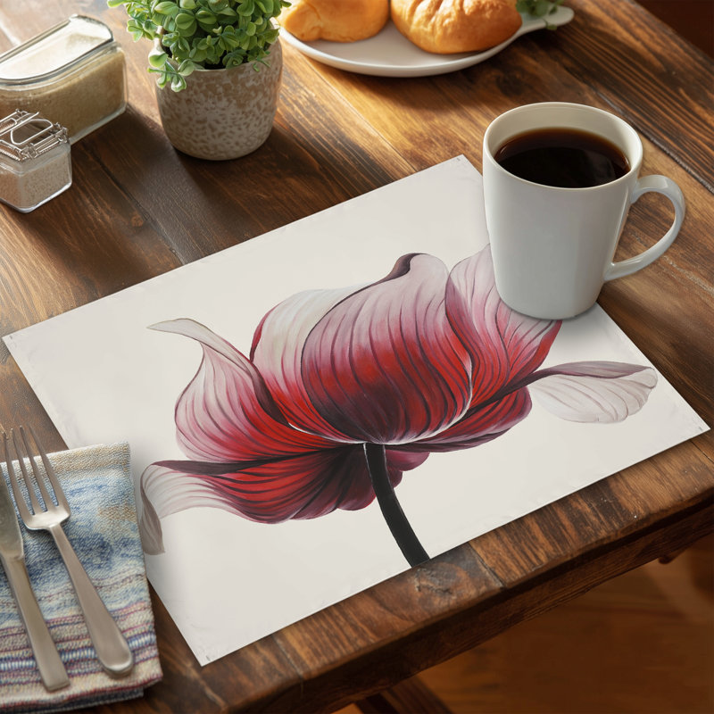 Anemone Flower Exotic Polyester Placemat - Bedroom Decor