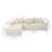 Boneless Corduroy L-Shape Modular Sectional Couch with Chaise - Soft Upholstered, Roomy Deep Seat, No Assembly Required, Timeless Stylish Furniture for Living Room Bedroom Apartment Home Office-218115380-222416032