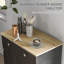 Buffet noir vieilli avec comptoir en bois massif-361873924