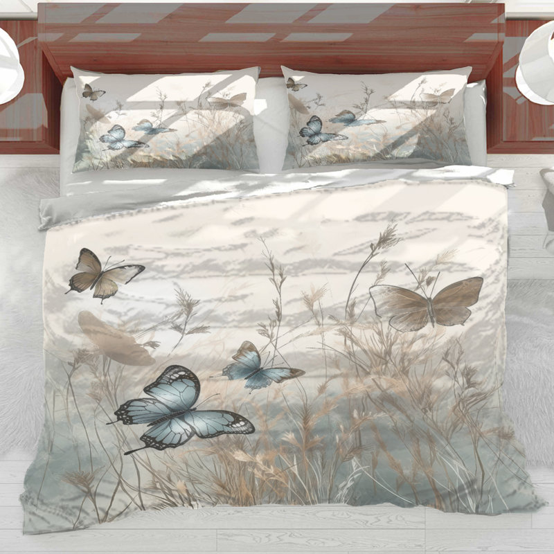 Housse de couette Butterfly Garden Breaanna, Housse de couette grand