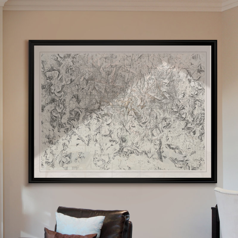 Frosty II - reproduction d'art sur toile, H 22,5 po x l 30,5 po x P 1,5 po, Cadre noir