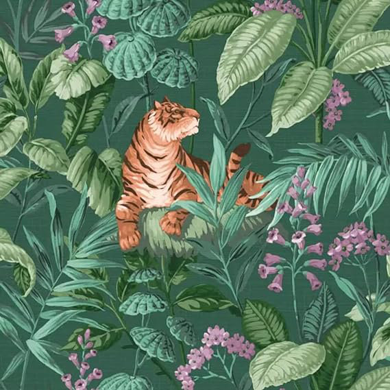 SOPHIE LAURENCE Emerald " Tropical wallpaper Jungle Theme Roll, Green