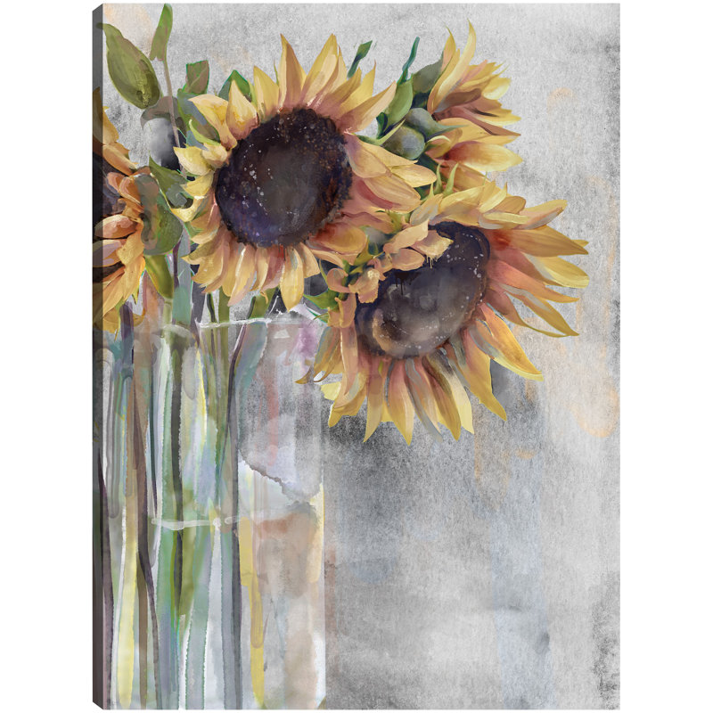 Sunflower Mirage by Studio Arts Canvas Art Print, 36" H x 27" W x 1.5" D