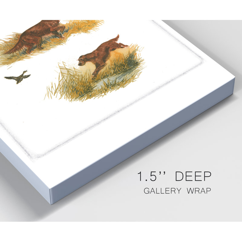 « Irish setter », reproduction d’art sur toile tendue, H 27 po x l 18 po x P 1 po