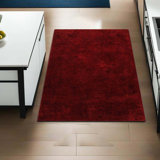 Zander Hand-Knotted Silk Red Color, Area Rugs