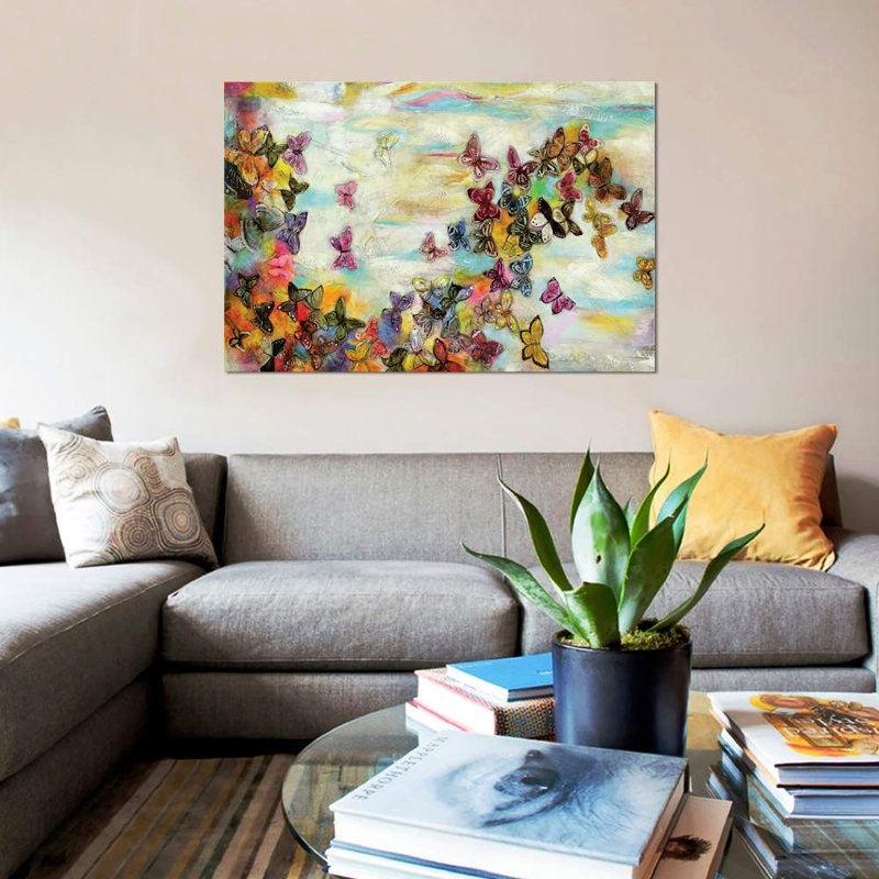 Mariposas II - impression sur toile tendue, H 18 po x l 26 po x P 1,5 po, Toile tendue