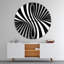 Noir et blanc en spirale - horloge murale moderne-2011937261