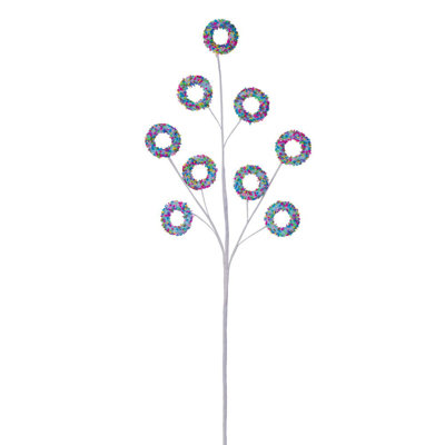 36" Glitter Circle Artificial Christmas Spray 3/Bag.