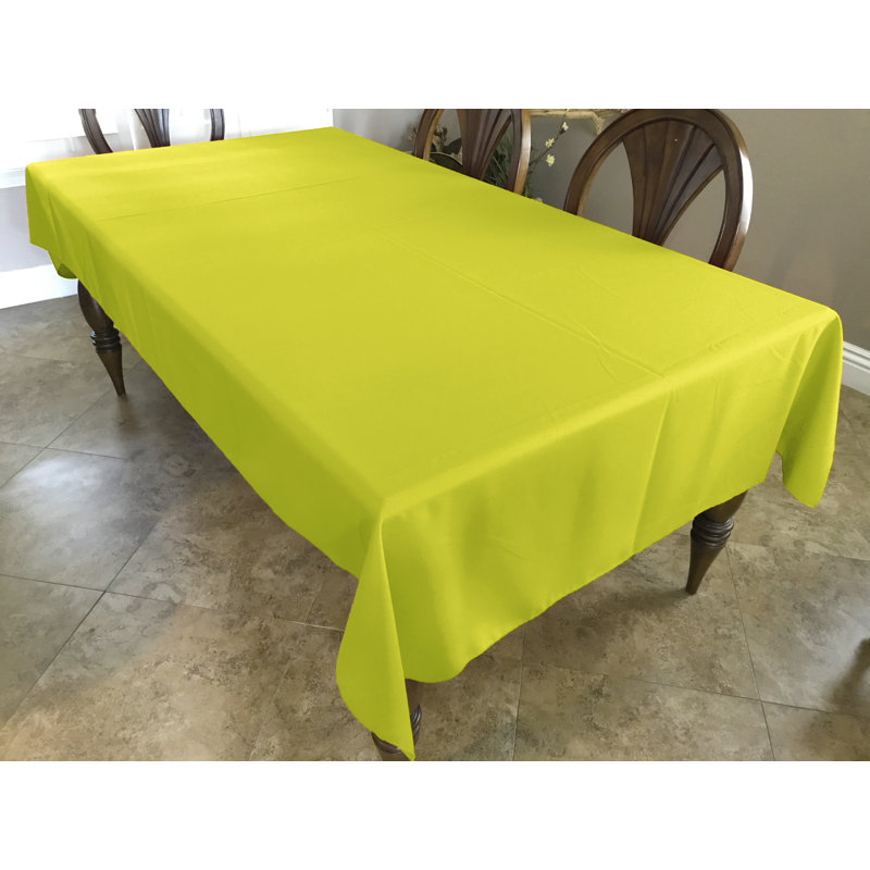 Driffield Solid Polyester Tablecloth, 48" x 48", Highlighter Yellow