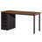 47" Computer Desk with 5 Drawers & Reversible Cabinet, Rustic Brown & Black Home Office Desk with Storage, Modern Study Writing Table for Small Spaces