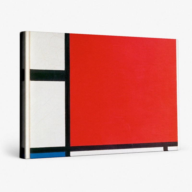 Composition avec rouge, bleu et jaune (1930) - art mural sur toile paysage, 30" W x 20" H