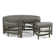 Table basse en rotin avec bancs Raffles