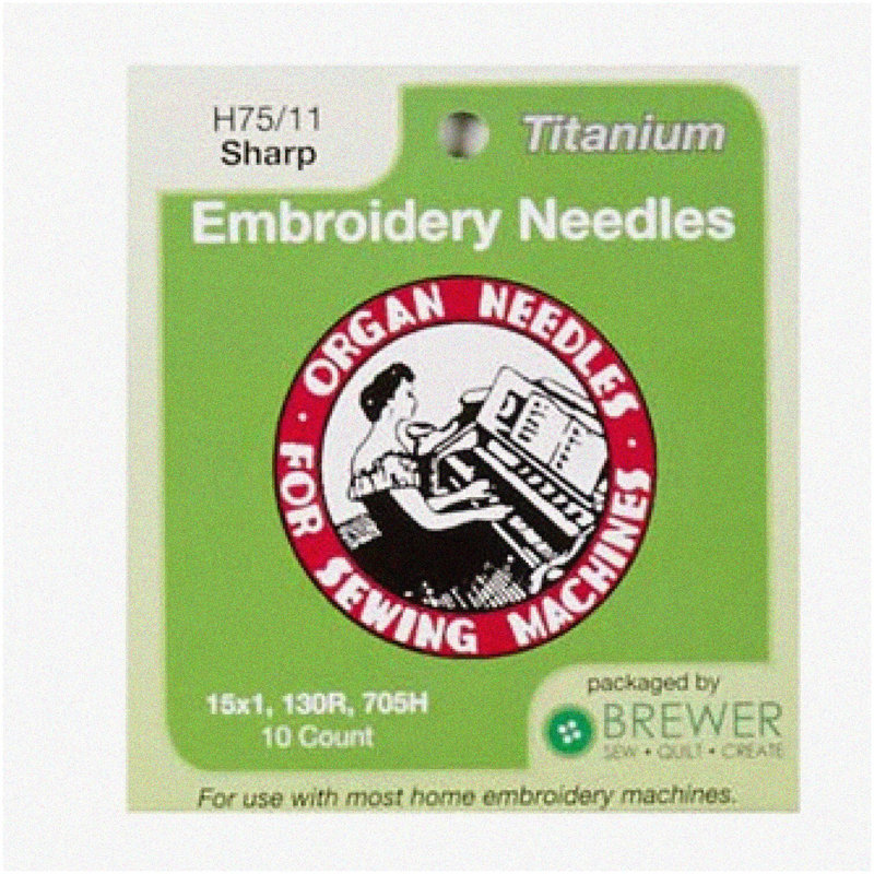 Titanium Flat Shank Embroidery Needles 75/11