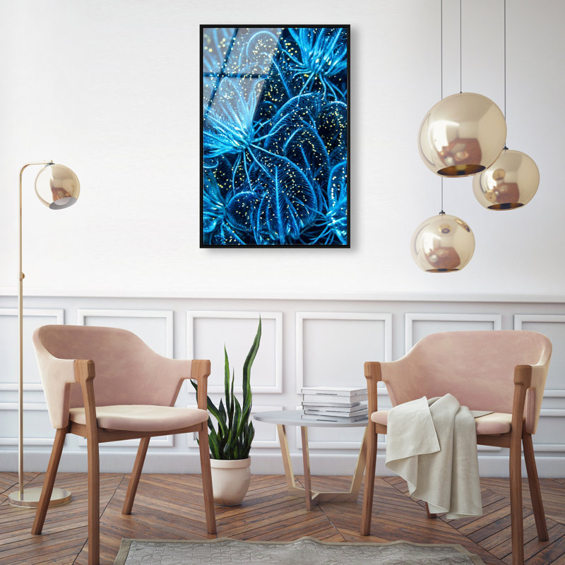 Neon Garden Print by Oliver Gal, 16"H x 11"W, Black Floater Frame