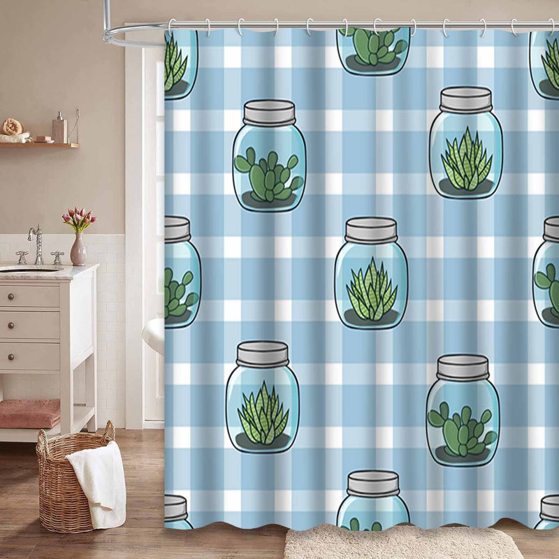 Rideau de douche imperméable avec 12 crochets, L 72 po x l 78 po