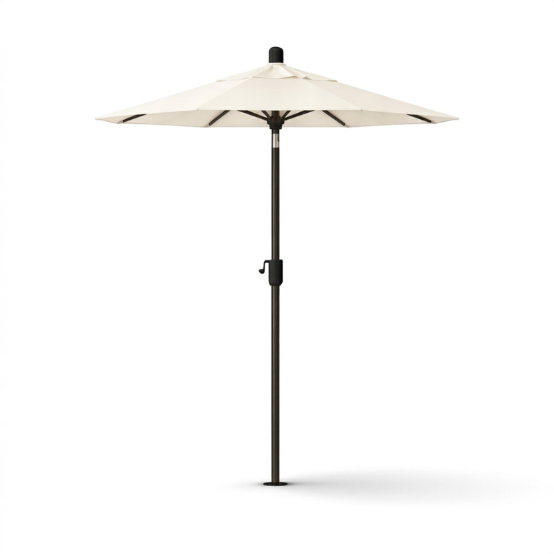 Parasol de marché 8 pi 4 po Natalie, Toile naturel, Saphir noir