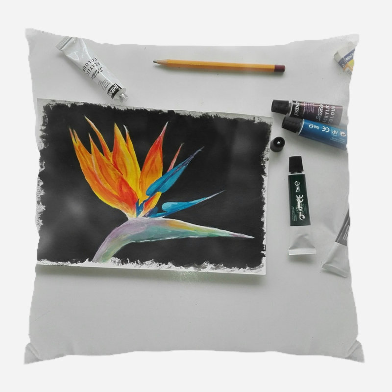 Housse de coussin d'extérieur carrée Bissett, Microsuède, Intérieur