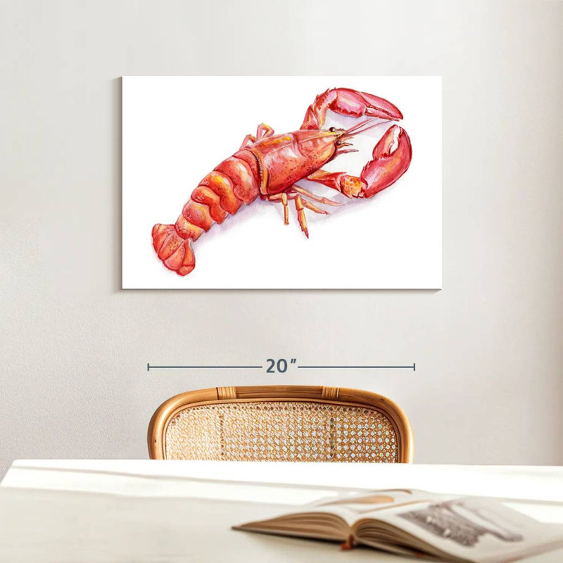 Vibrant Lobster, 16" H x 24" W