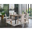 Chaise parsons rembourrée en velours Deatrick