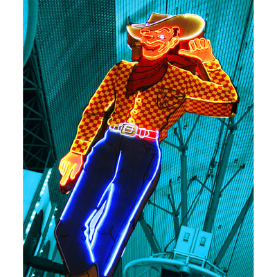 Las Vegas Cowboy, Las Vegas Nevada - Canvas Photograph Print