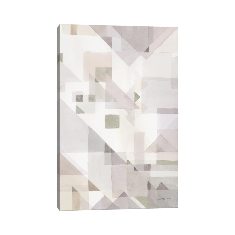 Try Angles IV Neutral Sage by Danhui Nai - Wrapped Canvas Gallery-Wrapped Canvas Giclée, 30.48 cm H x 45.72 cm W