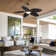 52" Palm Valley Tropical 5 Blade Dimmable Ceiling Fan With LED Lights and Remote Control
