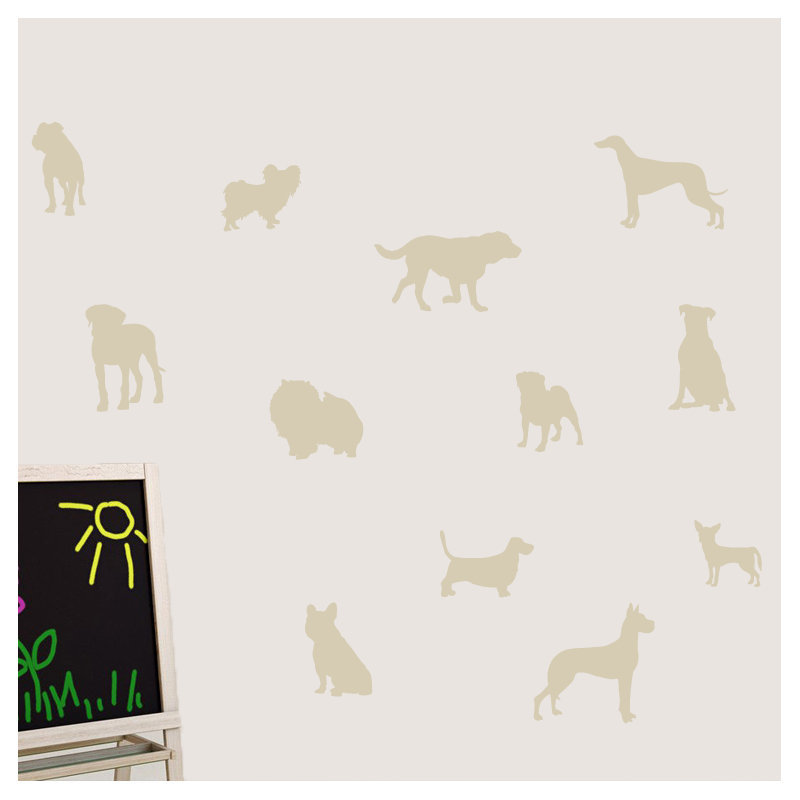 Animals Non-Wall Damaging Wall Decal, Beige