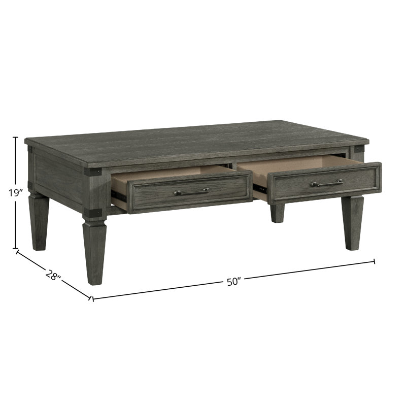 Table basse avec 2 tiroirs Harpersfield Foundry