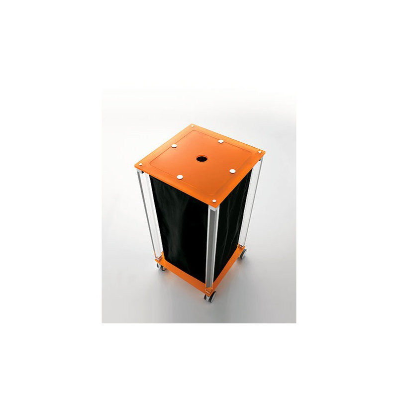 Complementi Fabric Rolling Laundry Hamper, Orange