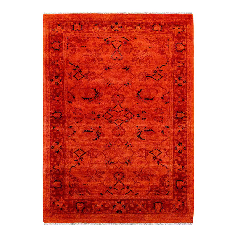 Overyed One-of-a-Kind Rectangle 4'3" X 5'10" Hand Knotted Area Rug