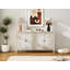 Buffet moderne avec 4 portes et tablettes réglables pour le salon, la salle à manger, la cuisine et le vestibule | Idée de cadeau