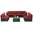 6 - Person Outdoor Seating Group with Cushions-798003116-798003122
