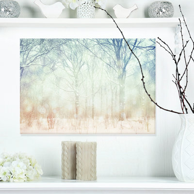 «Winter with Foggy Forest», art graphique