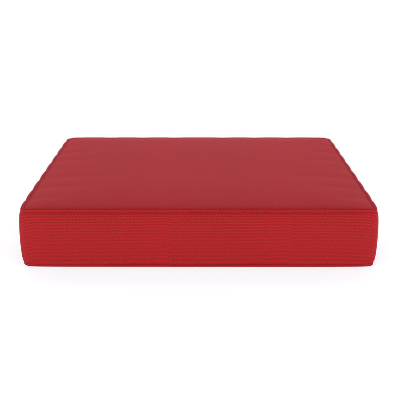 Sunbrella® Outdoor Ottoman Cushion, 3.5" H x 23.5" W x 20.5" D, Sunbrella® Canvas Jockey Red