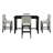 5-Piece Counter Height Dining Set, Classic Elegant Table And 4 Cushioned Chairs With Nail Head Trim